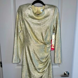 Eliza J- Gold Cocktail Dress, Size 8